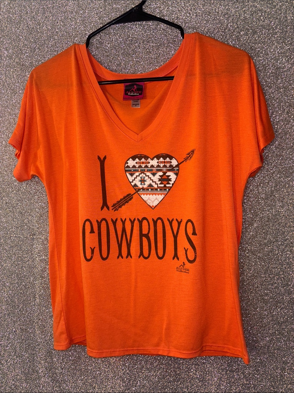I heart cowboys short sleeve top size s I love cowboys graphic tee ALI DEE